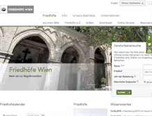 Tablet Screenshot of friedhoefewien.at